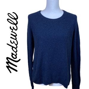 Madewell Riverside Texture Sweater in heather navy
